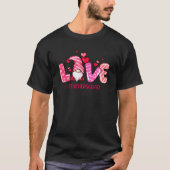 Love Teacher Squad Gnome Hearts Valentines Gnome T T-Shirt (Vorderseite)