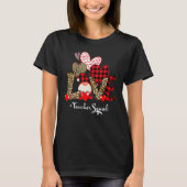 Love Teacher Squad Gnome Hearts Valentines Gnome T T-Shirt (Vorderseite)