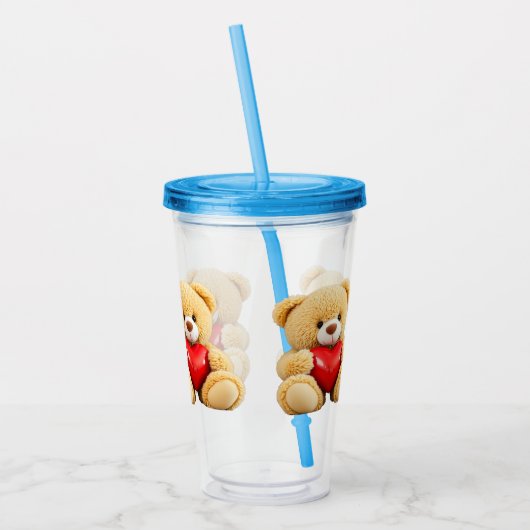 Love Teddy Acryltrinkbecher (Links)