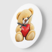 Love Teddy Große Wanduhr (Winkel)