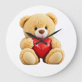 Love Teddy Große Wanduhr