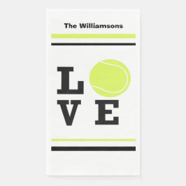 Love Tennis Ball Script Name Serviette