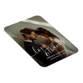 'Love & Thanks' Custom Photo Wedding Favor Magnet (Rechte Seite)