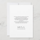 Love & Thanks Photo Collage Birth Announcement Dankeskarte (Rückseite)