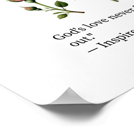 Love that never fails Christian wall art Poster (Ecke)