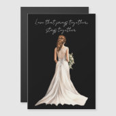 Love that Prays Together Wedding Greeting Card Magnetkarte (Vorne/Hinten)