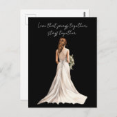 Love that Prays Together Wedding Greeting Card Postkarte (Vorne/Hinten)