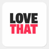 Love That Trendy Quote Minimal Red Black Sticker (Vorderseite)
