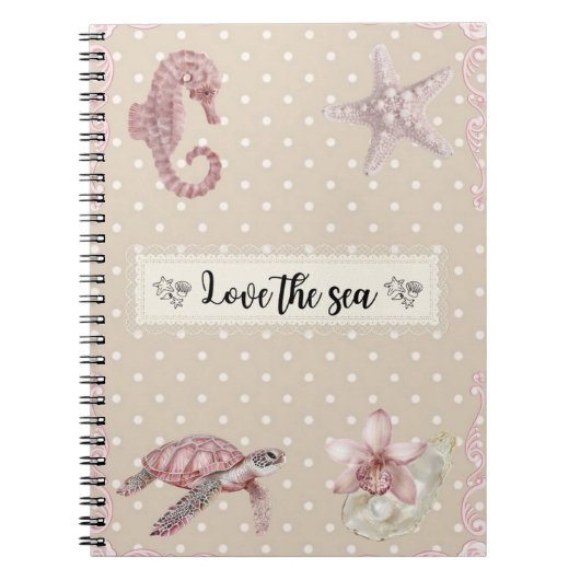 Love the sea Notizbuch Notizblock (Vorderseite)