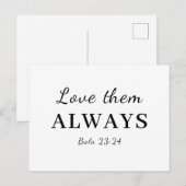 Love Them Anyway Luke 23:34 Design Postkarte (Vorne/Hinten)