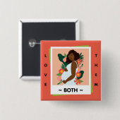 Love Them Both Pro-Life – March for Life Knopf Button (Vorne & Hinten)