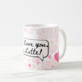 Love themed coffee mug with hearts kaffeetasse (VorderseiteRechts)