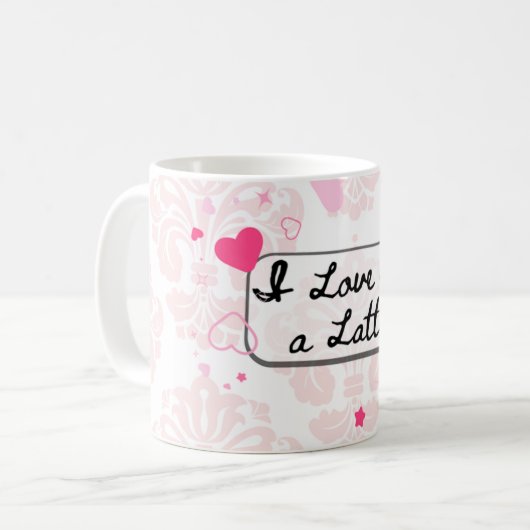 Love themed coffee mug with hearts kaffeetasse (Vorderseite Links)