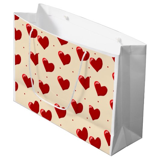 Love-Themed Gift Bag Große Geschenktüte (Vorderseite Schrägansicht)