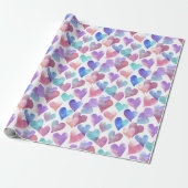 Love-Themed Hearts Valentine Wrapping Paper Geschenkpapier (Ungerollt)