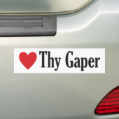 Love Thy Gaper bumper sticker Autoaufkleber (Auf Auto)