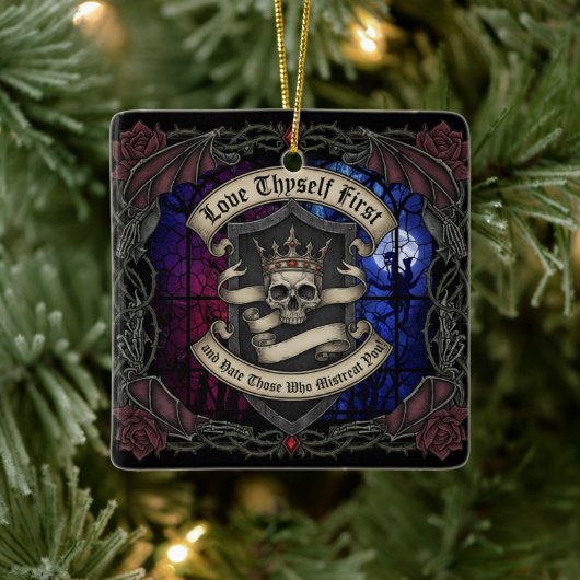 Love Thyself First Keramikornament (Baum)