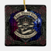 Love Thyself First Keramikornament (Vorderseite)