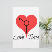 Love Time Briefpapier (Stehend Vorderseite)
