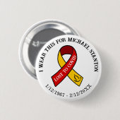 Love to Covid | Memorial Personalisiert Button (Vorne & Hinten)