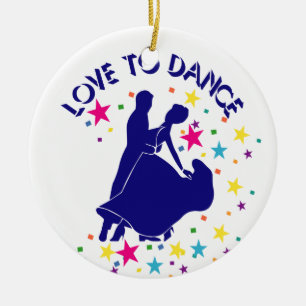 Love to dance keramik ornament