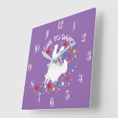Love to dance quadratische wanduhr (Winkel)