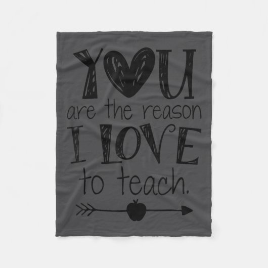 Love To Teach Sitive Affirmation Motivational Teac Fleecedecke (Vorderseite)