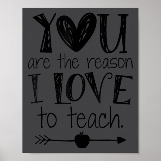 Love To Teach Sitive Affirmation Motivational Teac Poster (Vorne)