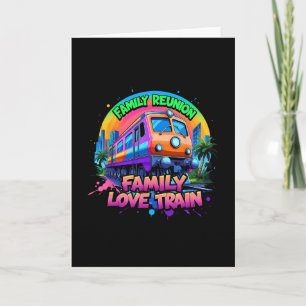 Love Train Team Treffen Reise Familienzusammenkunf Karte