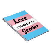 Love TRANScends Gender - Transgender Pride Notizblock (Rechte Seite)