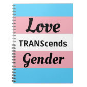 Love TRANScends Gender - Transgender Pride Notizblock (Vorderseite)