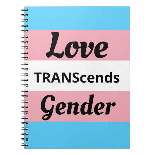 Love TRANScends Gender - Transgender Pride Notizblock (Vorderseite)