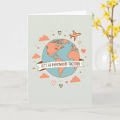 Love Travel Adventure Together Card Karte (Gelbe Blume)