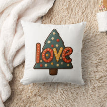 🎄 „LOVE Tree Cookie“-Wurfkissen 🍪❤️