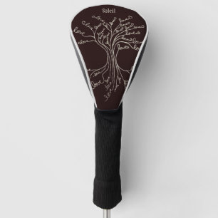Love Tree of Life Nature Brown Hearts Cute Unisex Golf Headcover