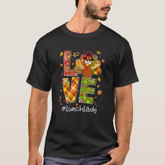 Love Turkey Leopard Happy Thanksgiving 2022 Lunch T-Shirt (Vorderseite)