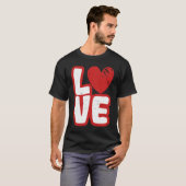 Love Typography Hearts Valentine's Day  Romantic C T-Shirt (Vorne ganz)