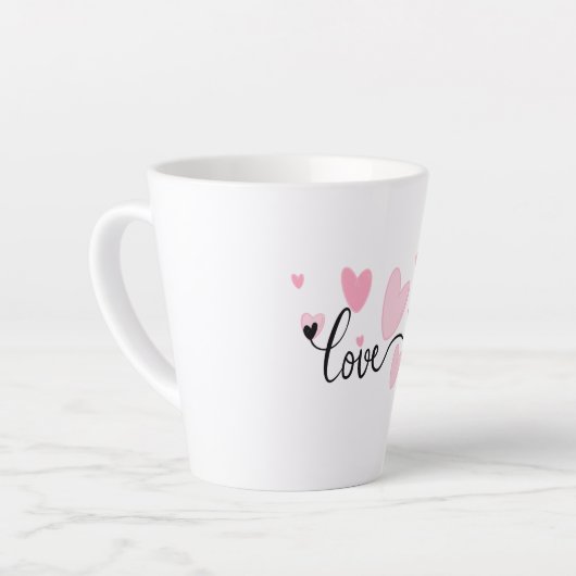 LOVE Typography Mug Milchtasse (Linke Ecke)