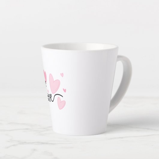 LOVE Typography Mug Milchtasse (Rechte Ecke)