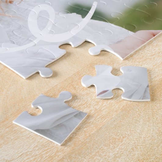 LOVE typography script custom wedding paar Fotos Puzzle (Seite)