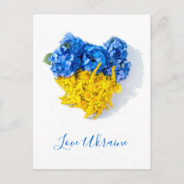 Love Ukraine Floral Art Postkarte