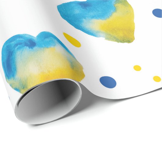 Love Ukraine Watermark Pattern Geschenkpapier (Rolleneckpunkt)