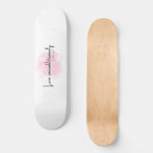 Love Unconditionally - Elegant Script with Pink Cl Skateboard (Vorderseite)
