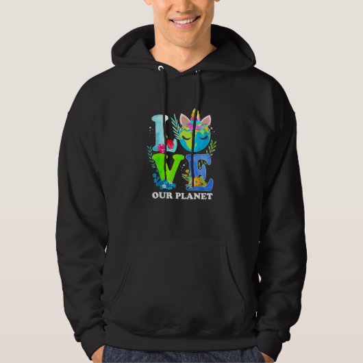 Love Unicorn Earth Day 2023 Our Planet Environment Hoodie (Vorderseite)