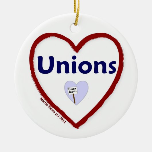 Love Unions Keramik Ornament (Vorne)