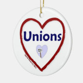 Love Unions Keramik Ornament (Links)