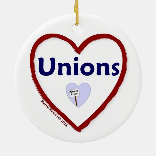 Love Unions Keramik Ornament (Hinten)