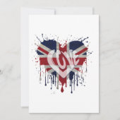 Love United Kingdom Flag Einladung (Vorderseite)
