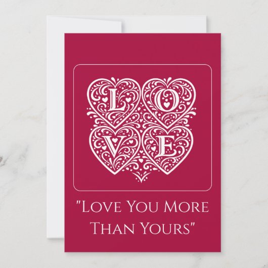 Love Valentines Day Cards – Romantic Love letters Karte (Vorderseite)