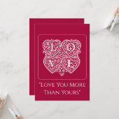Love Valentines Day Cards – Romantic Love letters Karte (Vorderseite/Rückseite Beispiel)